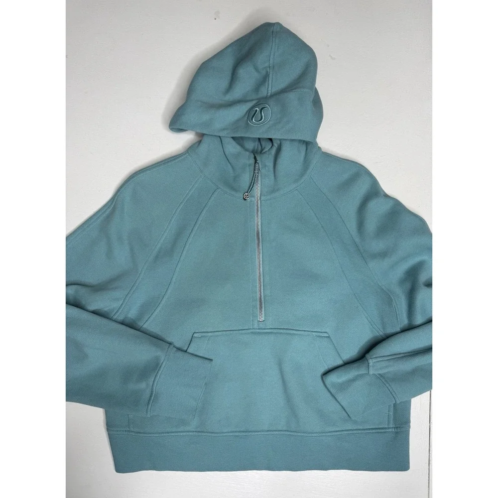 Lululemon Scuba Oversized Half-Zip Hoodie In Tidal Teal Size XS/S